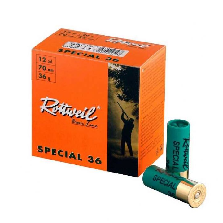 Патрон Rottweil Special 36, кал.12/70, дробь № 2 (3,7 мм), навеска 36 г
