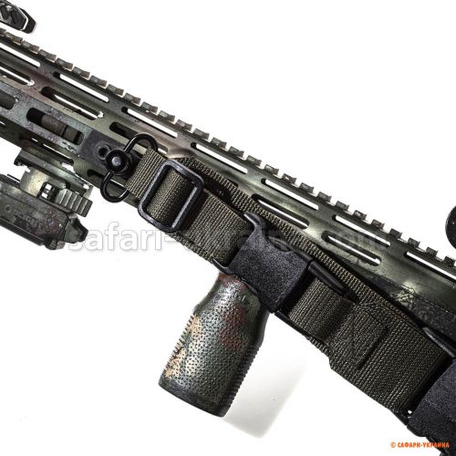 3-точечный оружейный ремень FRAG с карабином и антабкой QD MAX