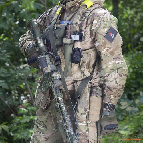 3-точечный оружейный ремень FRAG с карабином и антабкой QD MAX