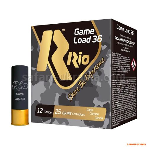 Патрон RIO Game Load-36, кал. 12/70, №3 (3.5 мм), навеска 36 г