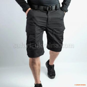 Прочные шорты с накладными карманами, черный