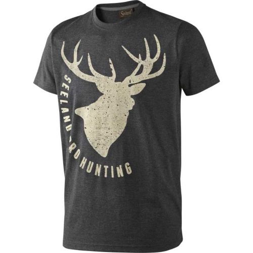 Футболка с рисунком оленя Seeland T-shirt Fading Stag. Цвет: темно-серый