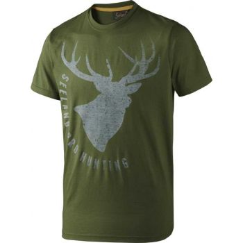 Футболка з малюнком оленя Seeland T-shirt Fading Stag. Колір зелений