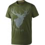 Футболка с рисунком оленя Seeland T-shirt Fading Stag. Цвет: зеленый