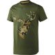 Футболка с рисунком головы оленя Seeland Camo Stag T-shirt, цвет: зеленый