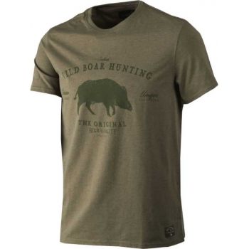 Мисливська футболка Seeland Aiden printed T-shirt, колір: Duffel Green