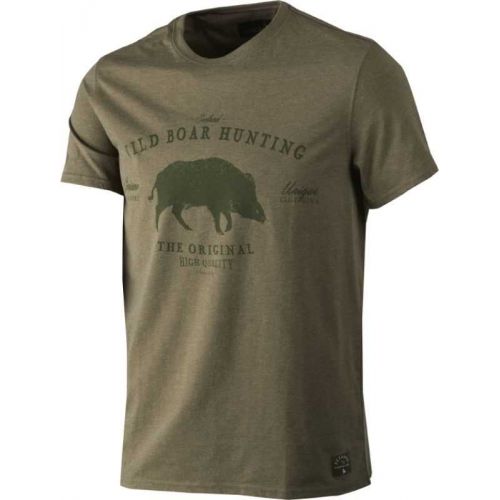 Мисливська футболка Seeland Aiden printed T-shirt, колір: Duffel Green 