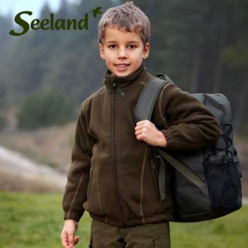 Кофта флісова дитяча Seeland Daniel, колір Pine green