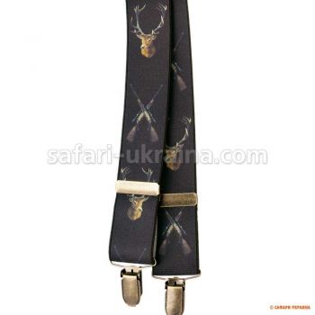 Підтяжки для штанів Seeland Braces, з мисливським малюнком, на кліпсах
