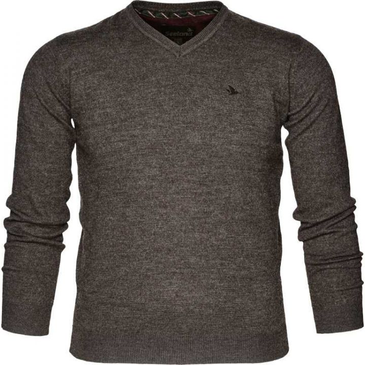 Шерстяной охотничий пуловер Seeland Compton Pullover, цвет Moose Brown