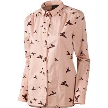 Бавовняна сорочка жіноча Seeland Pheasant Lady shirt, колір Mahogany rose
