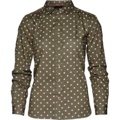 Хлопковая рубашка женская Seeland Erin Lady shirt, цвет Green Tile