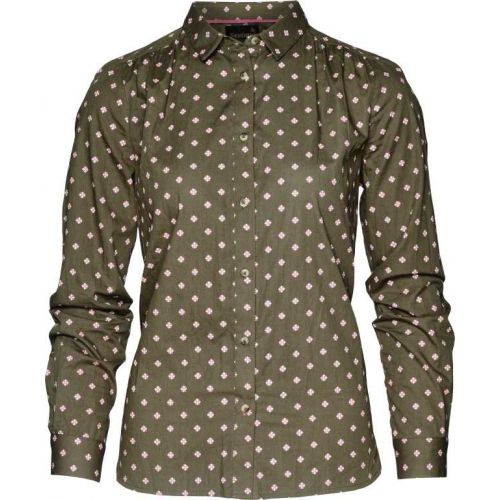 Хлопковая рубашка женская Seeland Erin Lady shirt, цвет Green Tile