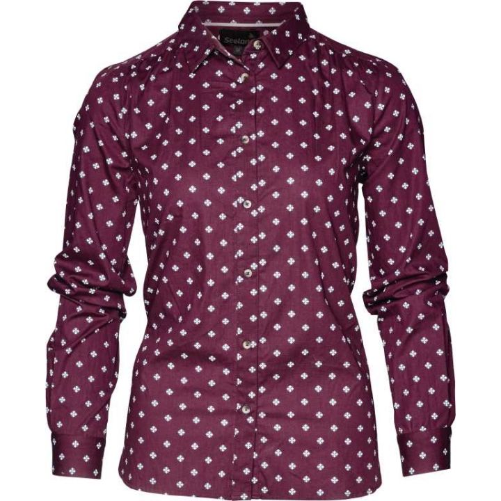 Хлопковая рубашка женская Seeland Erin Lady shirt, цвет Chocolate Tile