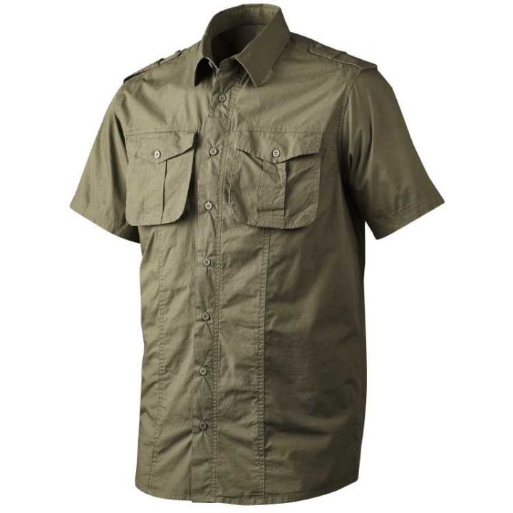 Рубашка из 100% хлопка Seeland Karoo, с коротким рукавом, цвет зеленый