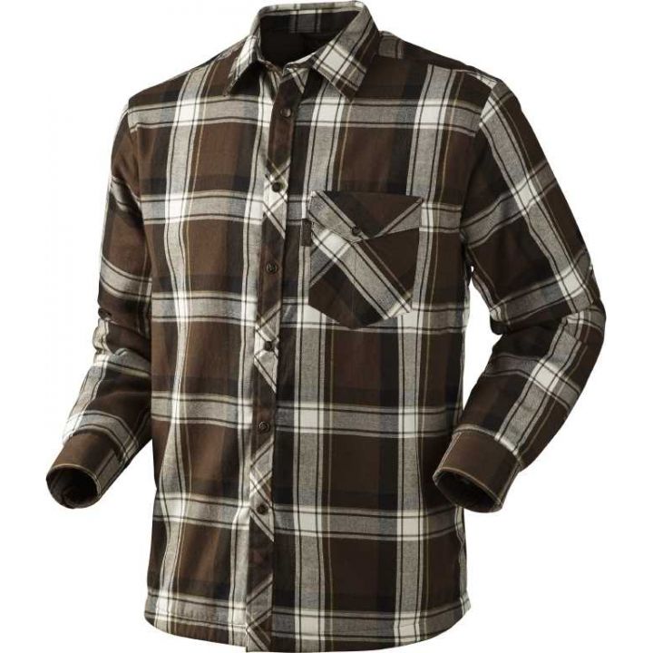 Фланелевая рубашка мужская Seeland Moscus shirt, цвет Demitasse brown