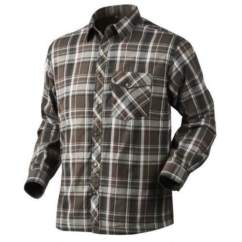 Сорочка чоловіча в клітинку Seeland Vick shirt Faun, колір: Faun brown 