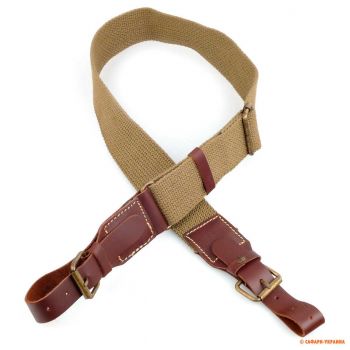 Ремень для оружия Seeland Rifle sling with leather camel in canvas