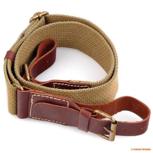 Ремень для оружия Seeland Rifle sling with leather camel in canvas
