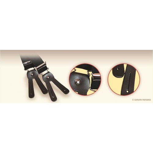 Підтяжки для штанів на кнопках Seeland Braces Black, чорні 