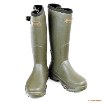 Гумові чоботи для полювання і риболовлі Seeland Countrylife, зелені, висота 43 см