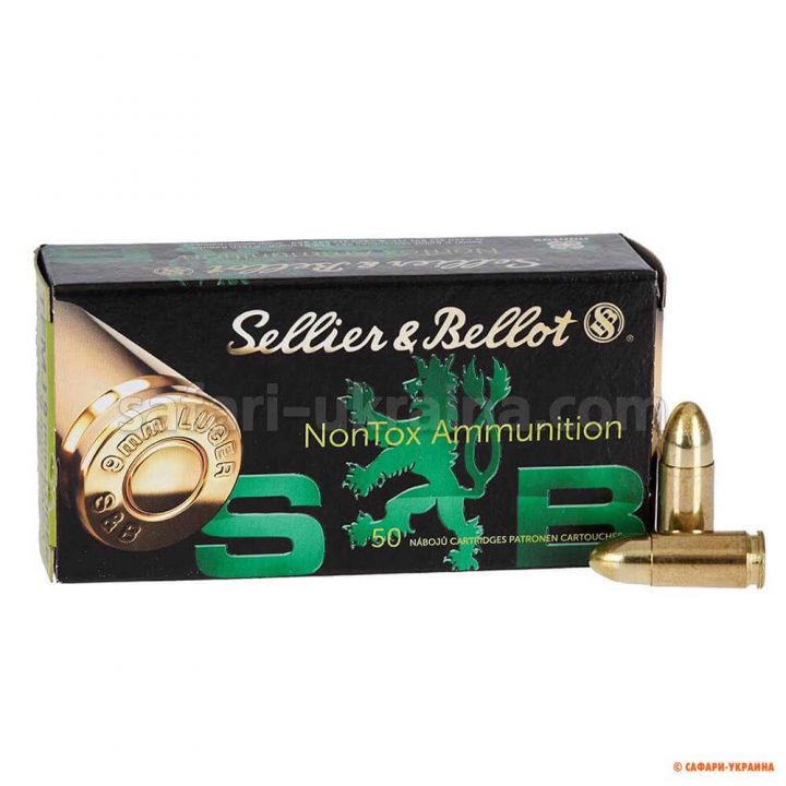 Патрон Sellier & Bellot Nontox, кал. 9x19 мм, TFMJ, 124 grs. / 8,0 gr. (1 шт.) 