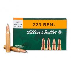 Патрон Sellier & Bellot кал.223 Rem, тип пули: SP, вес: 55 grs/3.6 г