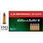Патрон Sellier & Bellot, кал.6,35 Browning/.25 Auto, куля FMJ, вага 3,3 г 