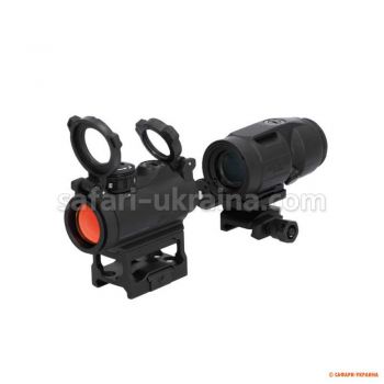COMBO Kit Sig Optics ROMEO-MSR 2 MOA RED DOT, JULIET3-MICRO 3X22MM Magnifier