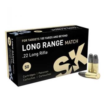 Патрон нарезной SK Long Range Match, кал.22 LR, тип пули: LRN, вес 40grs/2,6г