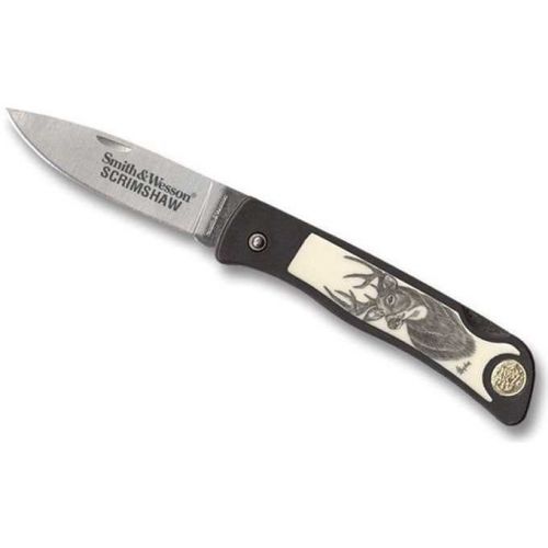 Складной нож Smith & Wesson Scrimshaw Deer