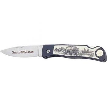 Складной нож Smith & Wesson Scrimshaw New Bear
