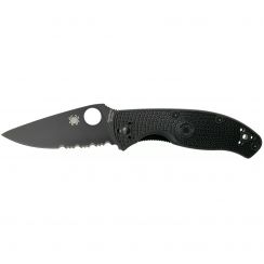 Нож Spyderco Tenacious Black Blade Half Serrated Lightweight