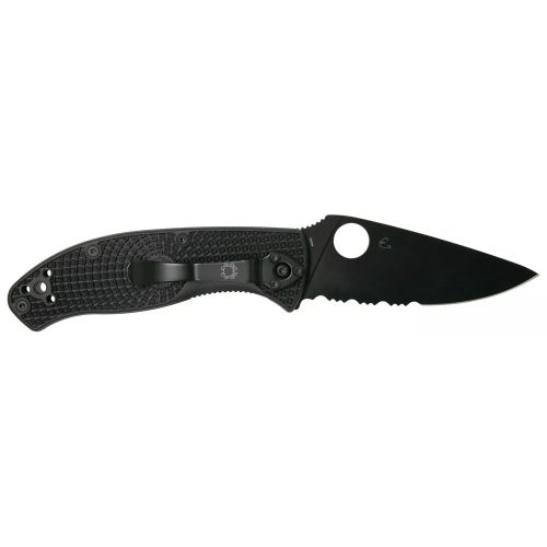 Нож Spyderco Tenacious Black Blade Half Serrated Lightweight