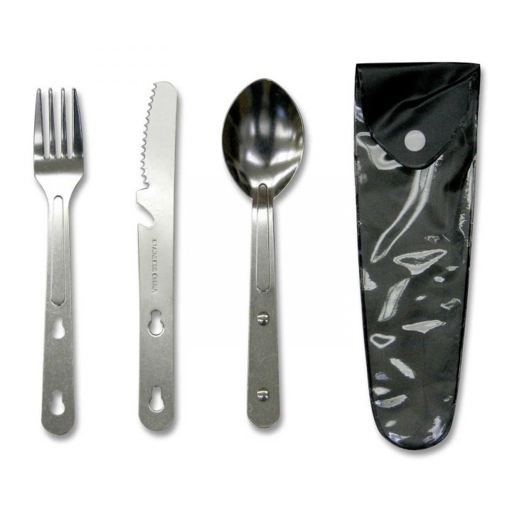 Набор столовых приборов туристический: нож, вилка, ложка
