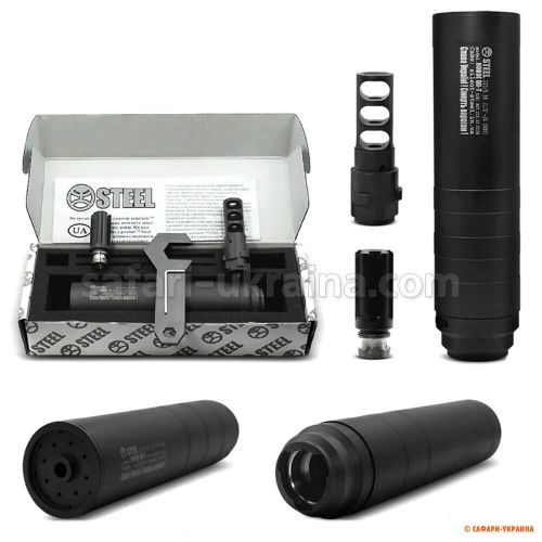 Саундмодератор STEEL HORDE QD-T .223, різблення 1/2x28 SMALL 