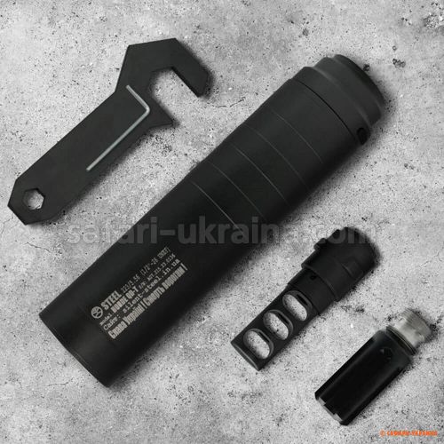 Саундмодератор STEEL HORDE QD-T .223, різблення 1/2x28 SMALL 