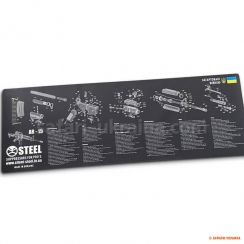 Килимок STEEL для чищення зброї з кресленням гвинтівки AR-15