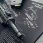 Коврик STEEL для чистки оружия с чертежом винтовки AR-15