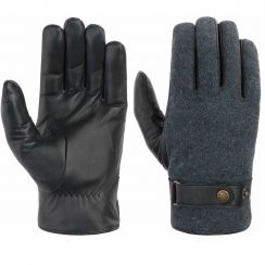 Рукавички чоловічі шкіряні Stetson Gloves Goat Nappa/Woolrich, 9497205-2