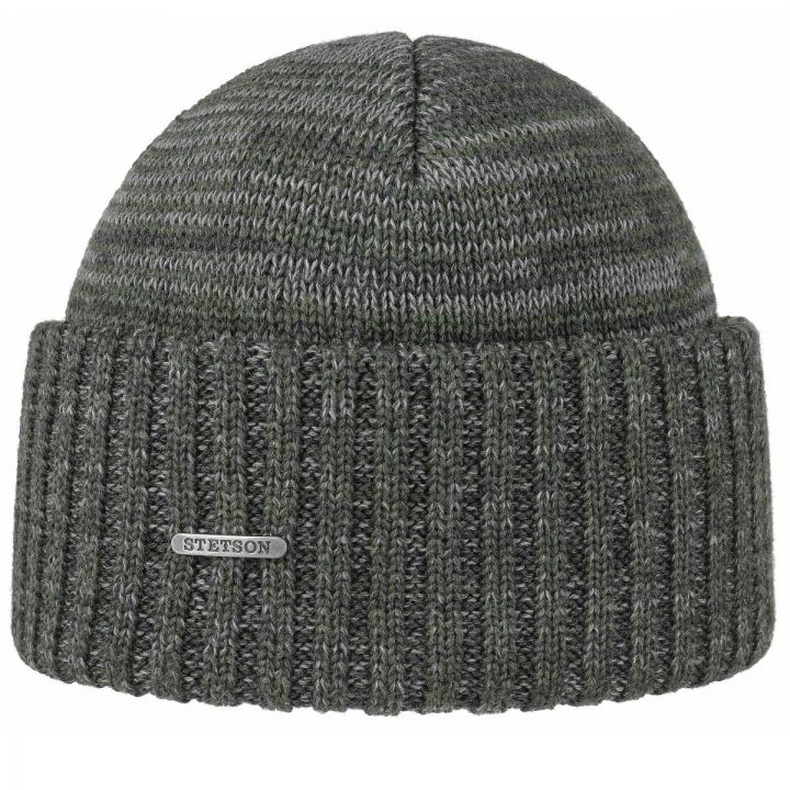 Шерстяна шапка чоловіча Stetson Beanie Virgin Wool Melange, 8519303-3 