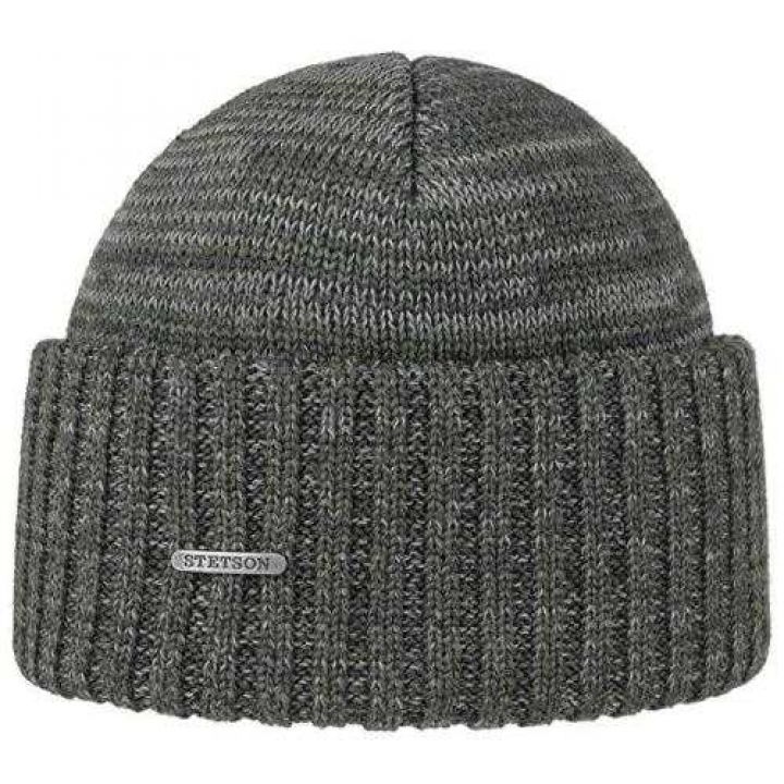 Шерстяна шапка чоловіча Stetson Beanie Virgin Wool Melange, 8519303-53 