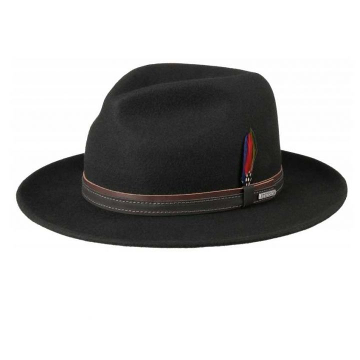 Широкополая шляпа мужская Stetson Fedora Woolfelt, 2198107-1