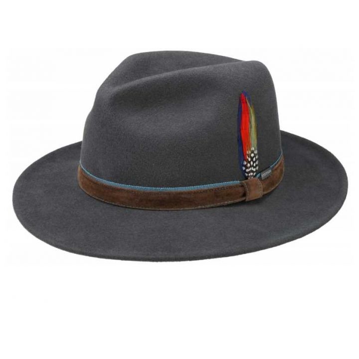 Широкополая шляпа мужская Stetson Fedora Woolfelt, 2198109-32