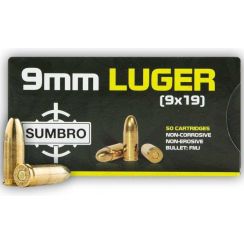 Патрон Sumbro Luger, кал.9x19 mm, тип кулі: FMJ, вага 8 gr.