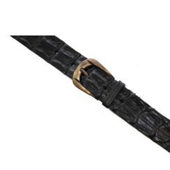 Ремень из кожи крокодила Tag Safari Crocodile Back Belt, чёрный