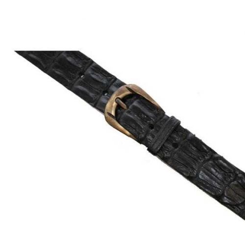 Ремень из кожи крокодила Tag Safari Crocodile Back Belt, чёрный