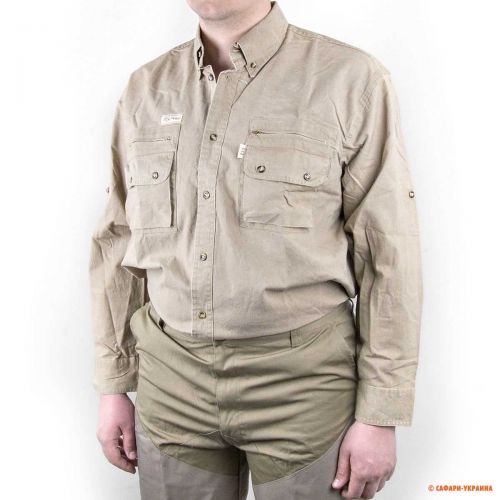 Рубашка для сафари из 100% хлопка Tag Safari Bush, песочная