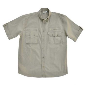 Рубашка с коротким рукавом для сафари Tag Safari Bush, 100% хлопок, бежевая