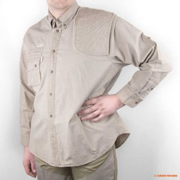 Рубашка с длинным рукавом для левши Tag Safari Left-Hand Hunter, 100% хлопок, песочная